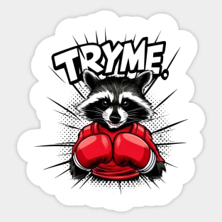 Boxer raccoon Sticker